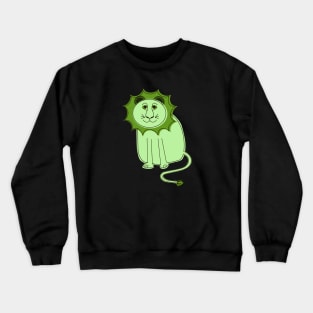 Friendly green lion - paper cut-out Crewneck Sweatshirt